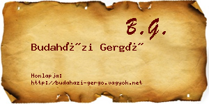 Budaházi Gergő névjegykártya
